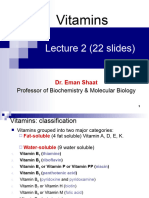 081220190water Soluble Vit. (E.Sh) Lecture 2 - 2019 Students