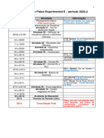 Cronograma Geral FIS0316 LAB FIS EXP II 2023 2
