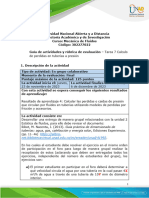 Guía de Actividades y Rúbrica de Evaluación - Tarea 7 - Calculo de Perdidas en Tuberías A Presión