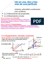 2.1. Movimiento en Una, Dos y Tres Dimensiones