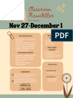 Nov 27-Dec 1 Classroom Newsletter