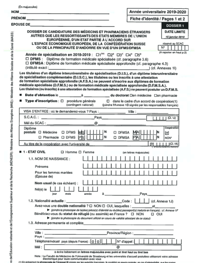 DFMS DFMSA Dossier de Candidature | PDF