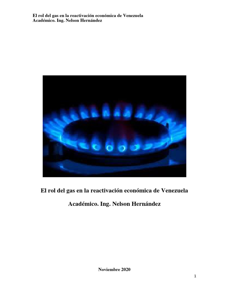 El Rol Del Gas en La Reactivación Económica de Venezuela | PDF ...