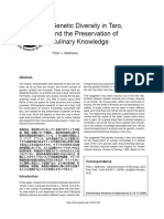 Genetic Diversity in Taro, and The Preservation of Culinary Knowledge