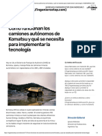 Cómo Funcionan Los Camiones Autónomos de Komatsu y Qué Se Necesita para Implementar La Tecnología - INGENIEROS TOP