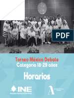 Horarios MX DEBATE - Categoría 18-29