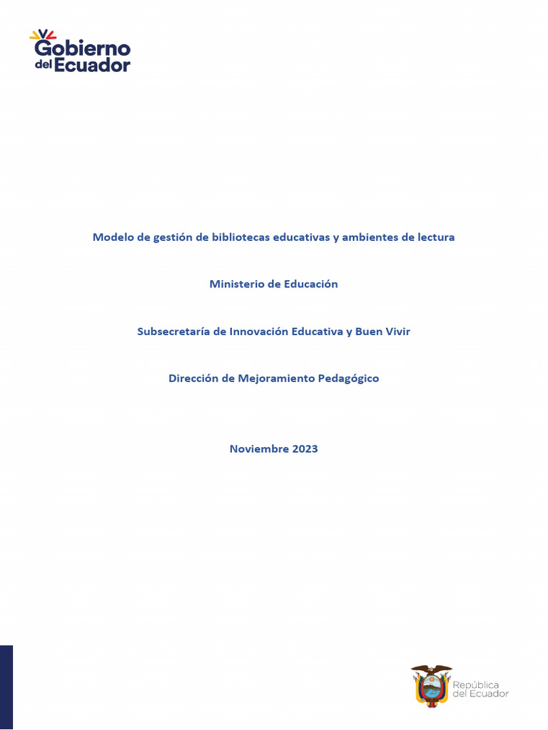 Gestión de Bibliotecas Educativas | PDF | Bibliotecas | bibliotecario