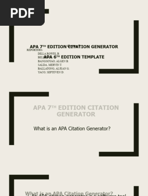 Apa 7th Edition Citation Generator