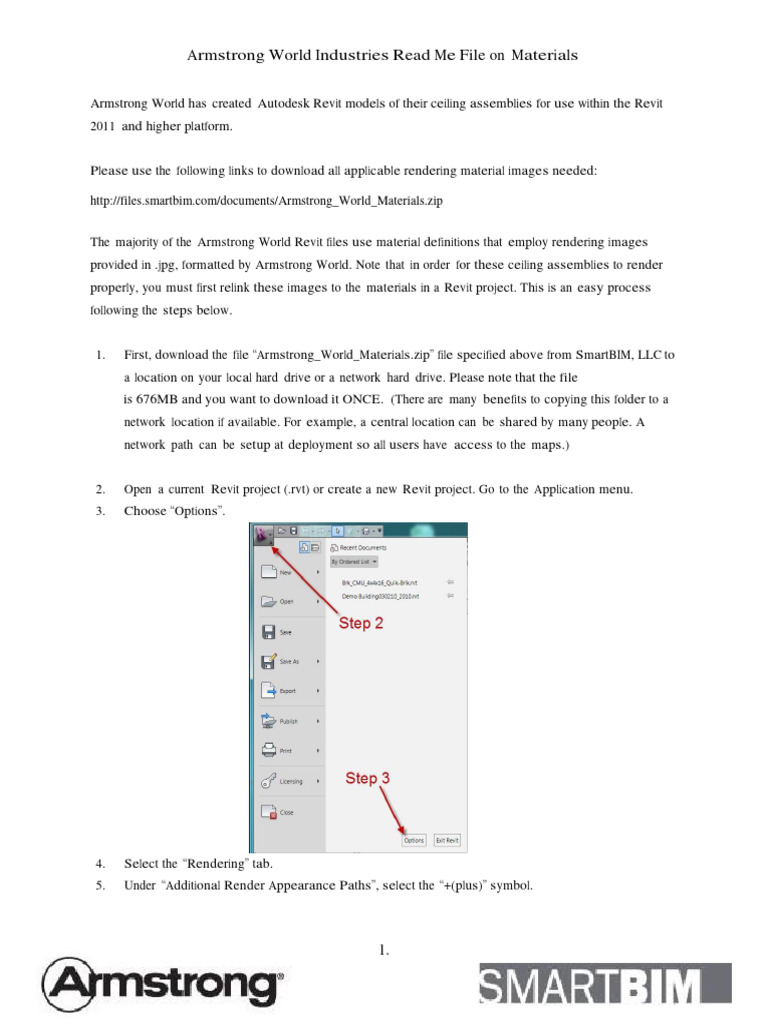 Armstrong Revit Materials Setup Guide | PDF | Autodesk Revit | Dialog Box