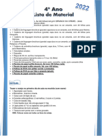 Lista de Materiais-2021 - 4ºano