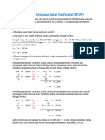 Soal Cerita Sistem Persamaan Linear Dua