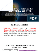 Unifying Themes in The Study of Life