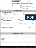 Annexe - Modèle Bon de Carburant