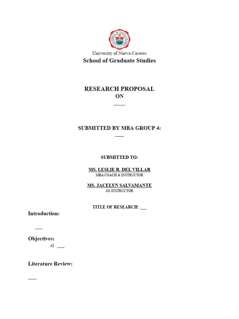 MBA Research Proposal Overview | PDF | Business | Art