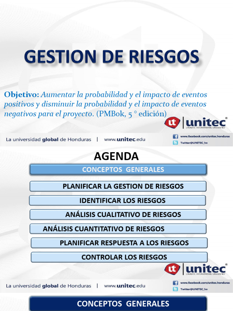 Gestión de Riesgos en Proyectos PMBOK | PDF | Riesgo | Probabilidad