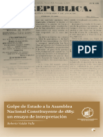 Golpe de Estado A La Asamblea Constituyente de 1885 - Roberto Valdes Valle