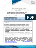 Guía de Actividades y Rúbrica de Evaluación - Unidad 3 - Tarea 5 - Buscando Información y Gestionando Conocimiento