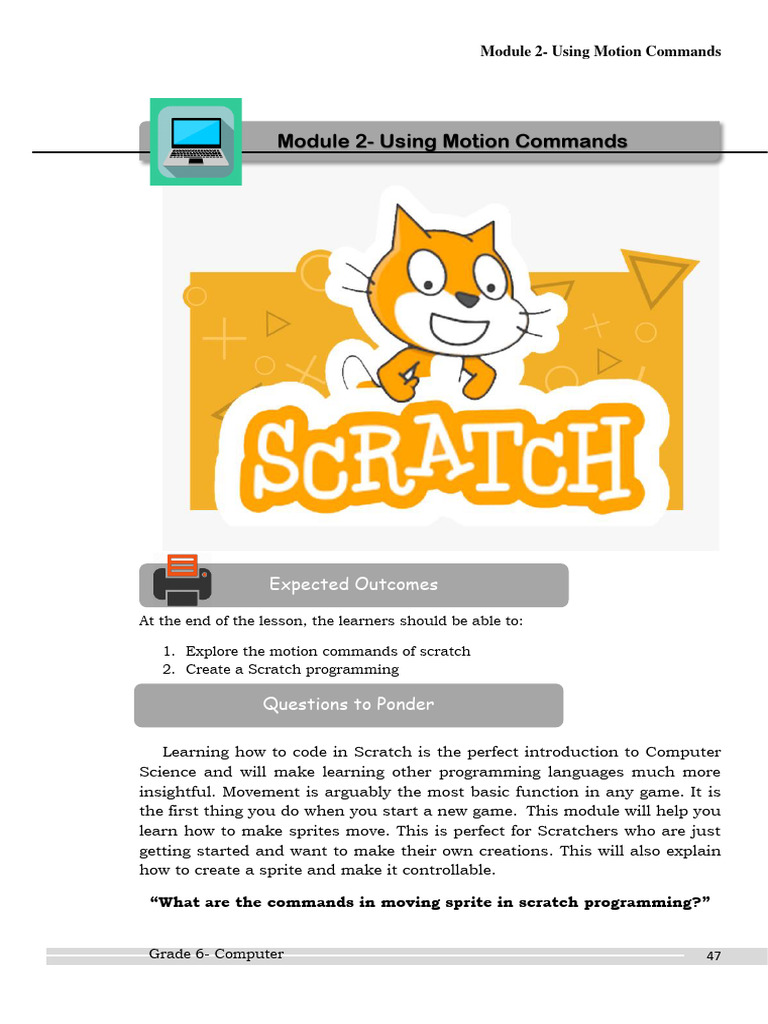 Comp6-Module2 - 2ndquarter | PDF | Scratch (Programming Language ...