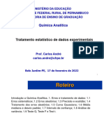 Tratamento Estatístico de Dados Experim QA Completo