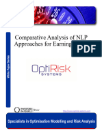 Comparative Analysis of NLP Approaches For Earnings Calls