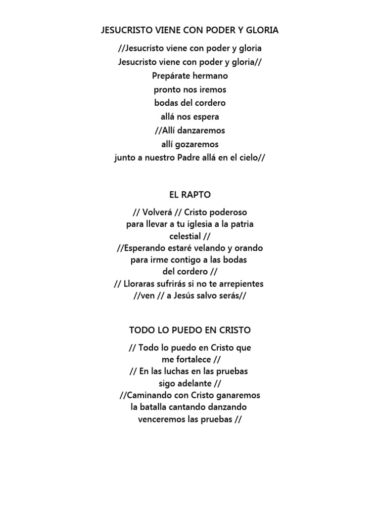 Jesucristo Viene Con Poder y Gloria | PDF | Estudios de idiomas ...