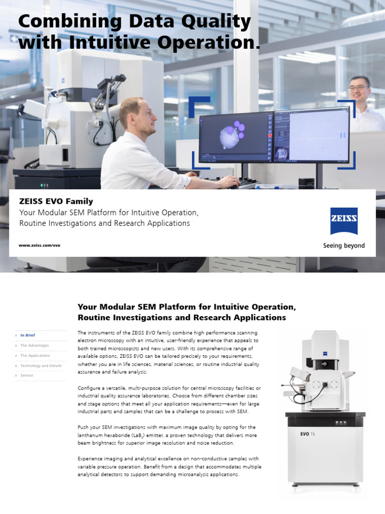 En Product-Info EVO-family Rel-5 3 | PDF | Scanning Electron Microscope ...