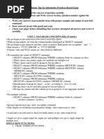 Last Minute Revision For IP Board Exam - MySQL