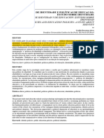 Políticas de Identidade e Políticas de Educação: Estudo Sobre Identidade