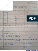 Trigo formulas