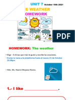 Unit 7 Homework The Weather October 19th 2021