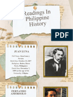 Readings in Philippine History: Juan Luna and Fernando Amorsolo