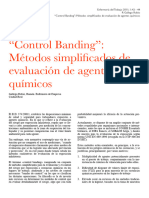 "Control Banding": Métodos Simplificados de Evaluación de Agentes Químicos