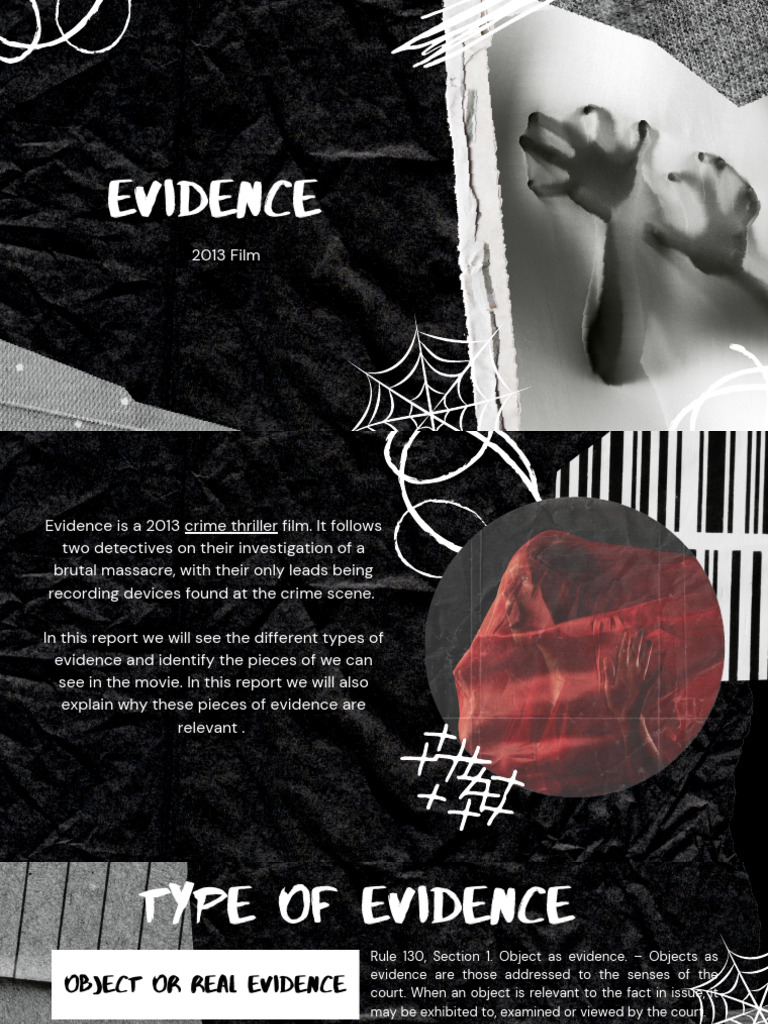 Evidence Types in 2013 Film Analysis | PDF | Evidence | Evidence (Law)