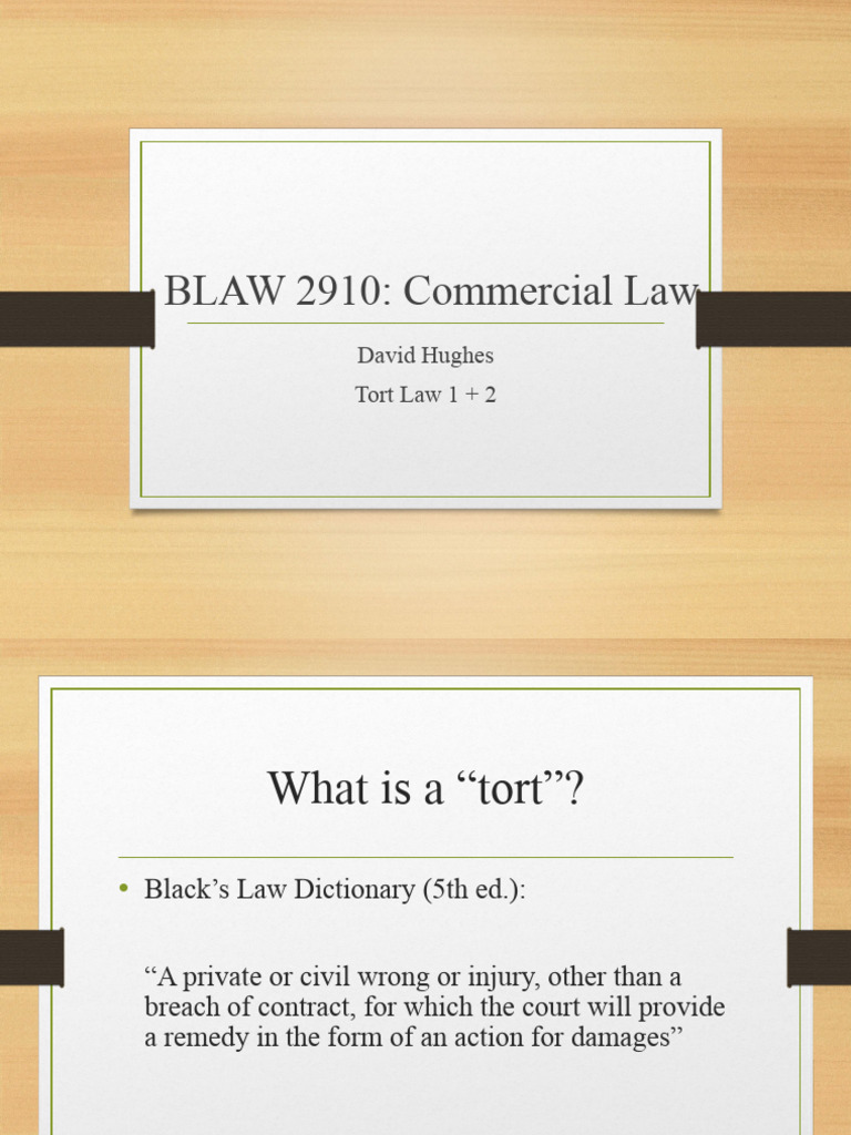 Tort Law 1 2 Pdf Tort Damages