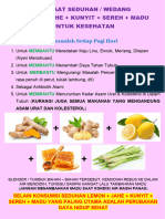 Manfaat Seduhan / Wedang Lemon + Jahe + Kunyit + Sereh + Madu Untuk Kesehatan