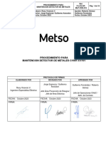 P-Lcs-Op-Mlp-Che-016 Mantencion Detector de Metales CV001-CV701 Rev04