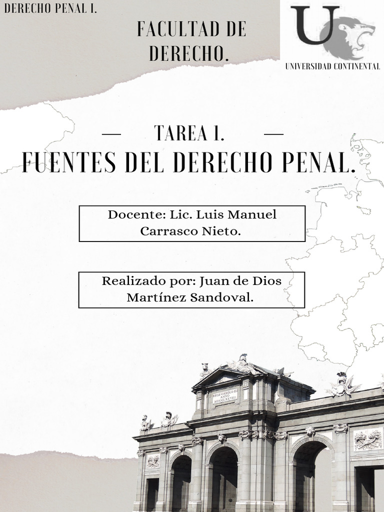 Tarea 1 derecho penal pdf fuentes del derecho derecho penal