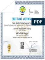 Sertifikat Akreditasi Universitas Diponegoro Terbaru