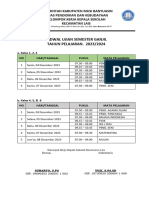 Jadwal Ujian Semester Ganjil TP. 2023-2024