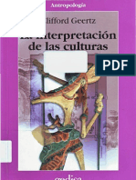 Clifford Geertz La Interpretacion de Las Culturas 