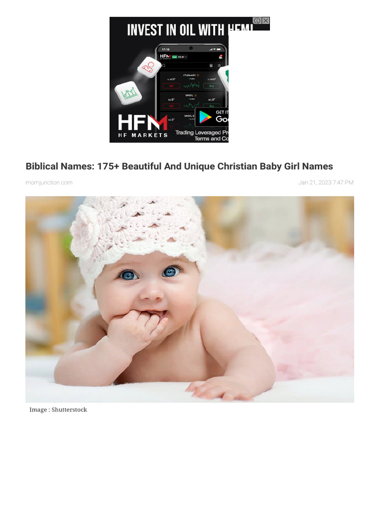 175+ Beautiful and Unique Christian Baby Girl Names With Meanings PDF