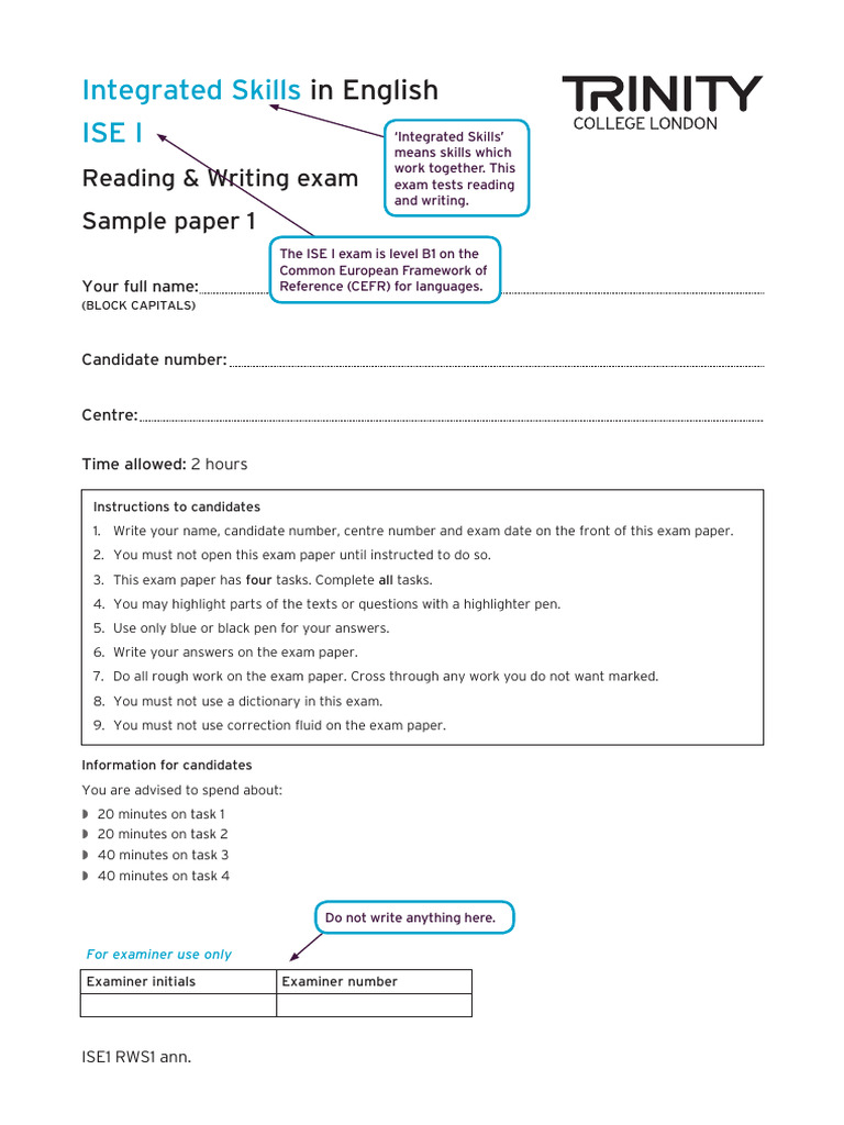 ISE I Reading & Writing Exam Guide | PDF | Sleep | Rapid Eye Movement Sleep