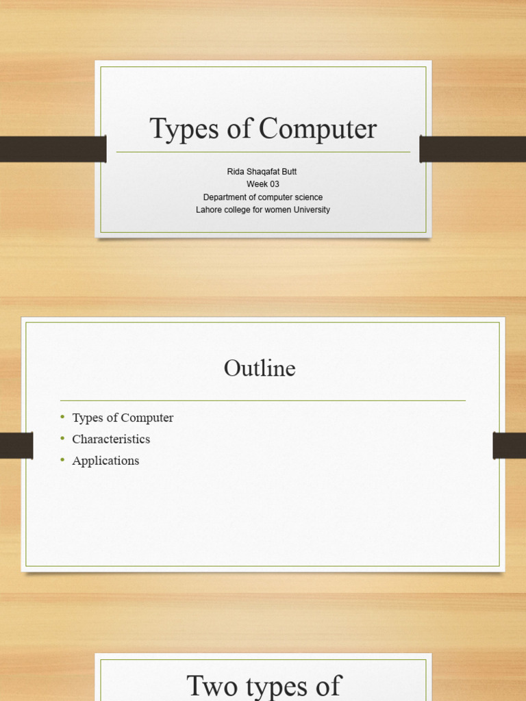 Types of Computer Week03 | PDF | Personal Computers | Desktop Computer