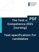 Toc 21 Test Specification - Nursing