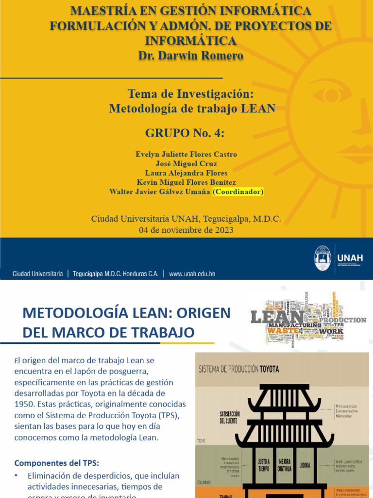 Grupo No. 4 - Metodología Lean | PDF | Lean Manufacturing | Calidad ...