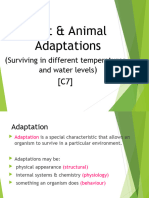 Adaptations - Plant & Animal in Hot-Cold, Wet-Dry