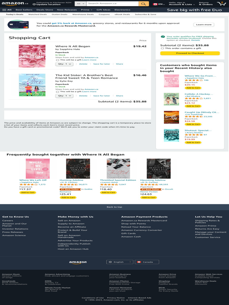 Amazon - Ca Shopping Cart | PDF | Business | Economies