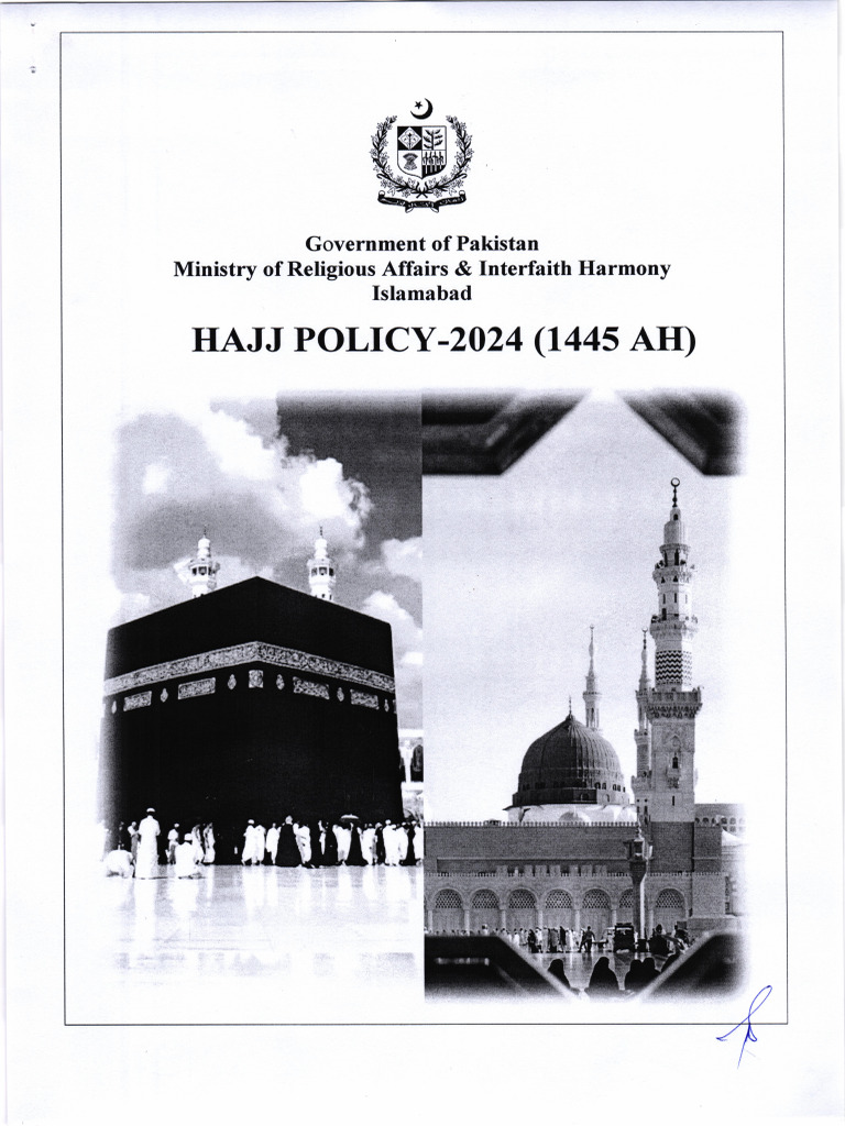 Hajj Policy 2024 PDF Uploded On Website PDF Hajj Saudi Arabia