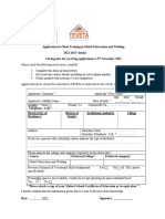 Application Form For Dual Training in Metal Fabrication and Welding