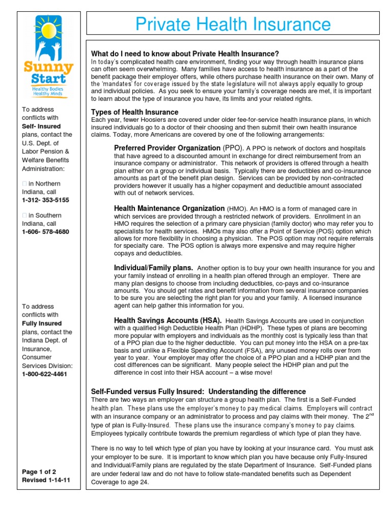 Understanding Private Health Insurance Options | PDF | Health ...